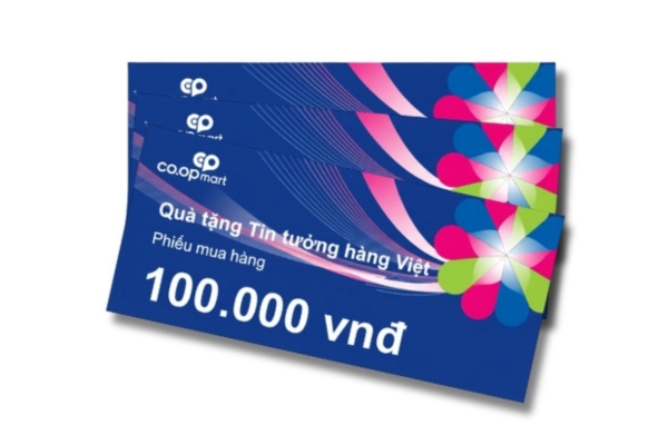Mẫu voucher siêu thị đẹp chuẩn