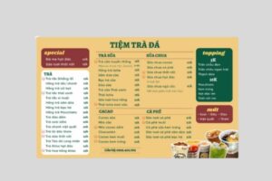 Những mẫu menu quán trà đá thiết kế chuyên nghiệp