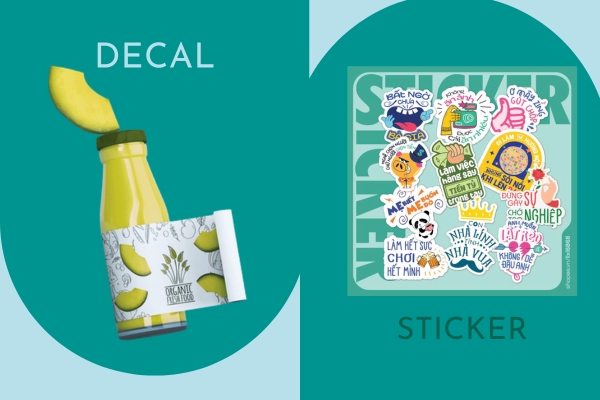 Phân biệt decal và sticker: Điểm khác biệt và cách ứng dụng chuẩn