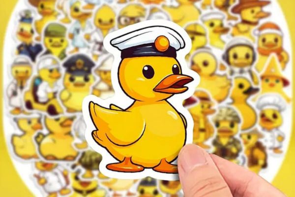 Mẫu sticker con vịt đẹp, thiết kế theo yêu cầu