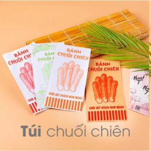 In túi giấy đựng chuối chiên đẹp, thiết kế theo yêu cầu