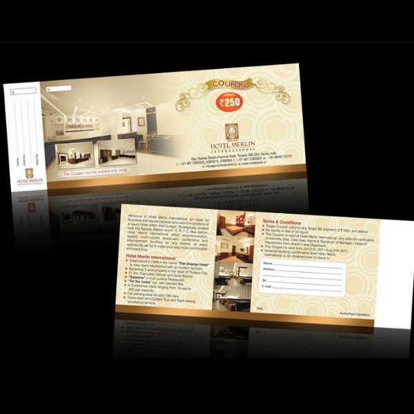 In voucher khách sạn đẹp, thiết kế theo yêu cầu