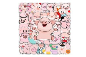 Bộ sticker heo hồng cute dễ thương