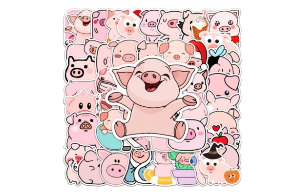 Bộ sticker heo hồng cute dễ thương