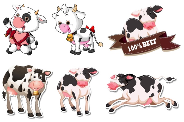 40+ Bộ sticker bò sữa cute dễ thương nhất