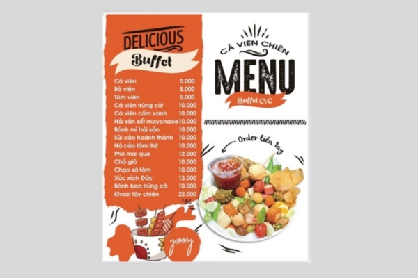 45+ Mẫu menu cá viên chiên thu hút