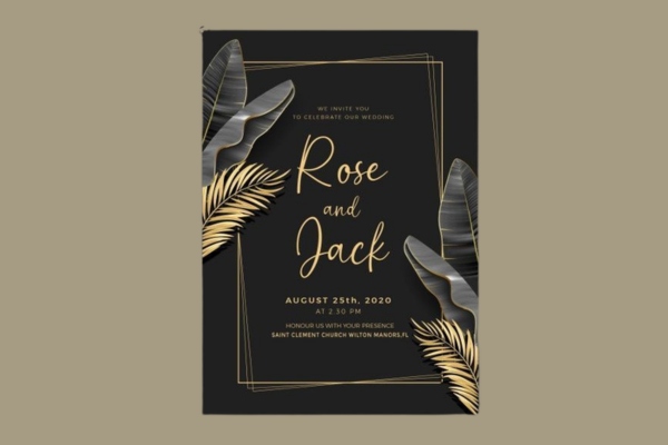 49 Mẫu thiệp mời màu đen quyền lực đầy mê hoặc