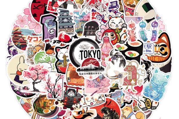 Bộ sticker Nhật Bản đẹp, thiết kế theo yêu cầu