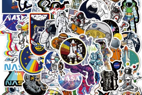 Bộ sticker phi hành gia đẹp, thiết kế theo yêu cầu