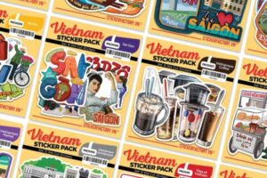 Bộ sticker Sài Gòn đẹp, thiết kế theo yêu cầu