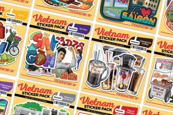 Bộ sticker Sài Gòn đẹp, thiết kế theo yêu cầu