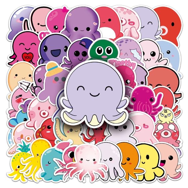 In Hoa Long nhận thiết kế và in ấn bộ Sticker Bạch Tuộc chất lượng