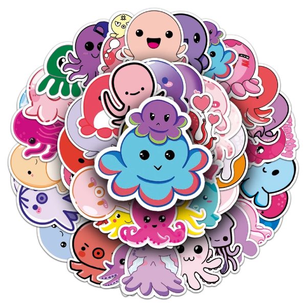 In Hoa Long nhận thiết kế và in ấn bộ Sticker Bạch Tuộc chuyên nghiệp