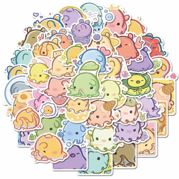 In Hoa Long nhận thiết kế và in ấn bộ Sticker Bạch Tuộc dễ thương