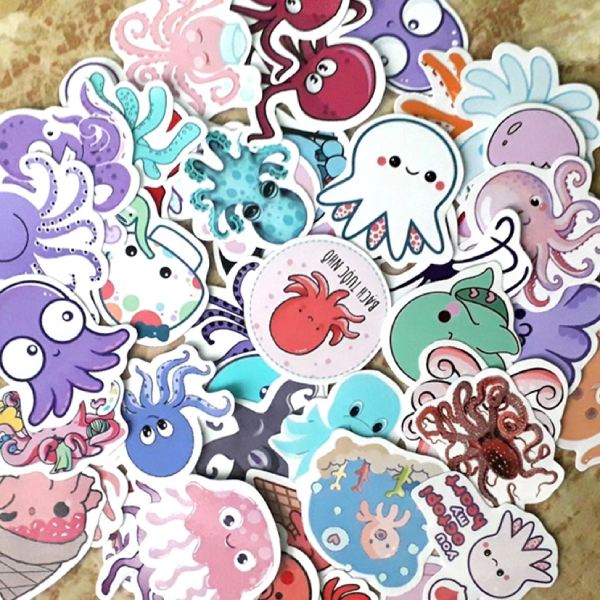 In Hoa Long nhận thiết kế và in ấn bộ Sticker Bạch Tuộc theo yêu cầu