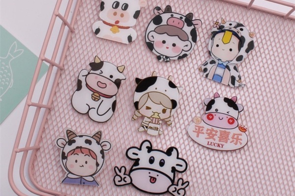 Bộ sticker bò sữa dễ thương thiết kế riêng