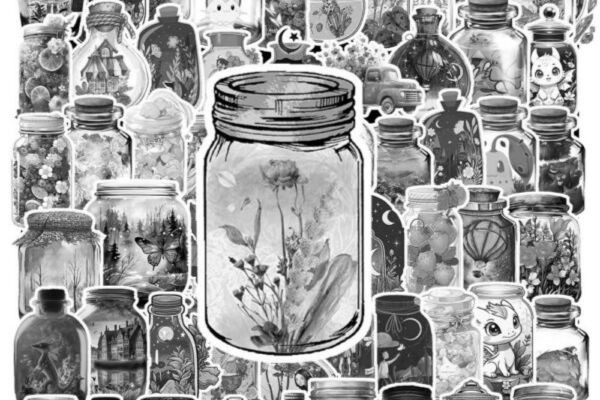 Bộ sticker chai lọ đẹp, thiết kế theo yêu cầu