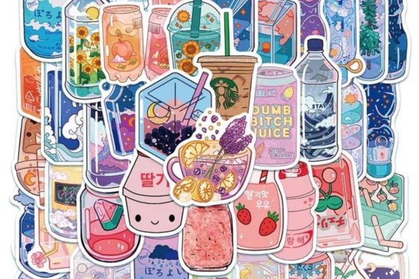 Bộ sticker chai lọ đẹp, thiết kế theo yêu cầu
