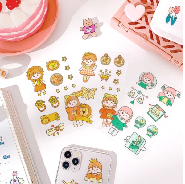 In Hoa Long nhận thiết kế và in ấn bộ sticker chòm sao chất lượng