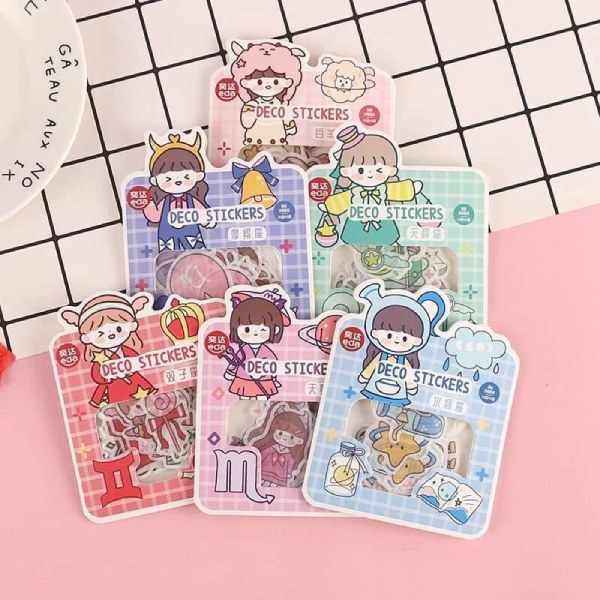 In Hoa Long nhận thiết kế và in ấn bộ sticker chòm sao đẹp