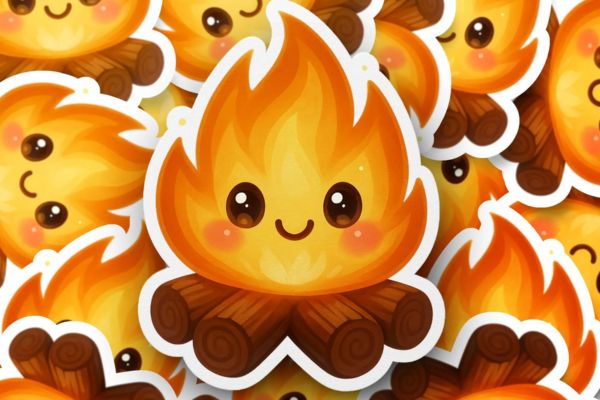 Bộ sticker cục lửa đẹp, chất lượng cao