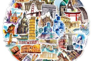 Mẫu sticker địa danh thế giới đẹp, giá rẻ tại Hà Nội