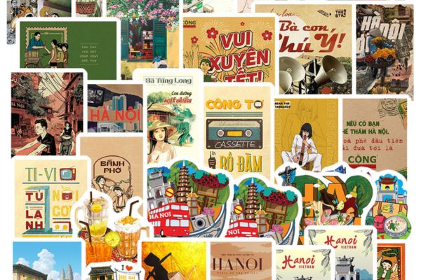 Bộ sticker Hà Nội giá rẻ, mẫu đẹp