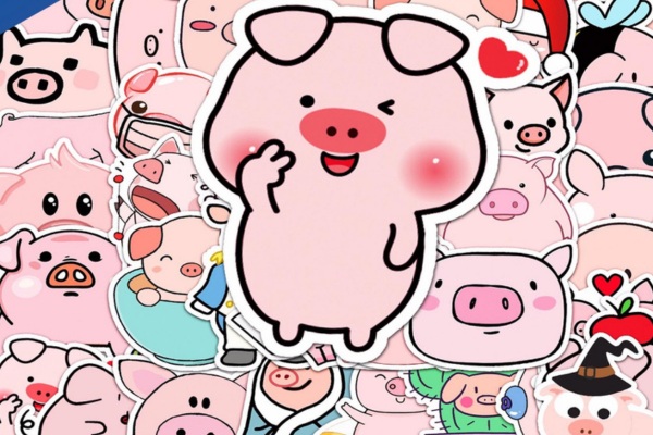 Bộ sticker heo cute được yêu thích