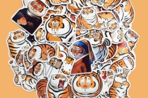 Bộ sticker hổ béo đẹp, chất lượng cao