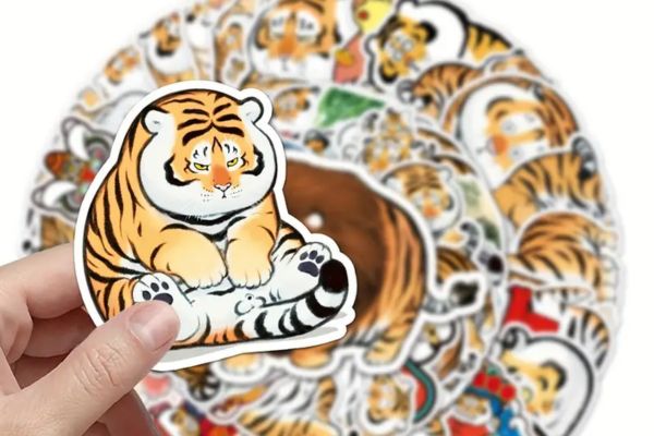 Bộ sticker hổ béo đẹp, chất lượng cao