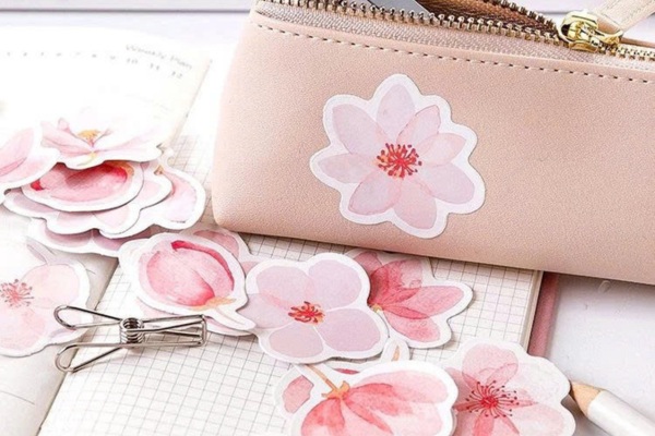 bộ sticker hoa anh đào đẹp mắt, in sắc nét