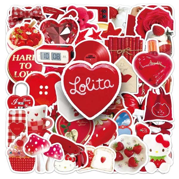 In Hoa Long nhận thiết kế và in ấn bộ sticker màu đỏ sang trọng