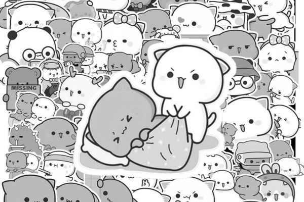 Bộ sticker mèo mochi chất lượng cao