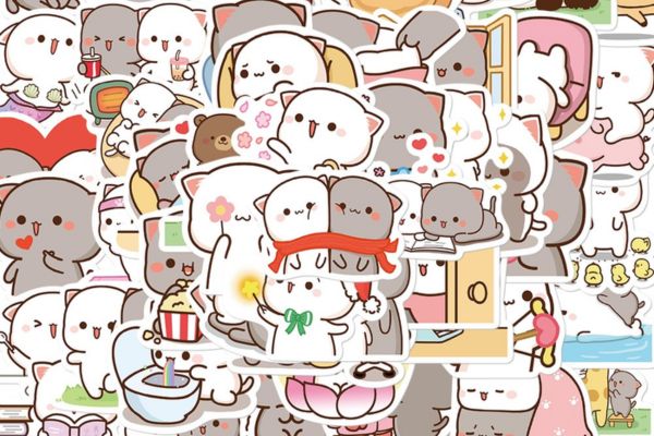 Bộ sticker mèo mochi chất lượng cao
