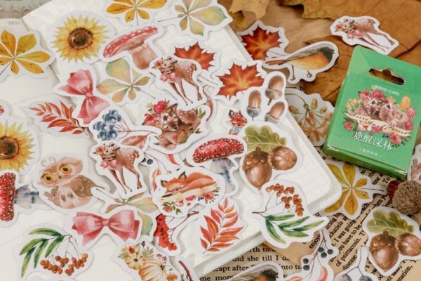 Bộ sticker mùa thu đẹp, thiết kế theo yêu cầu