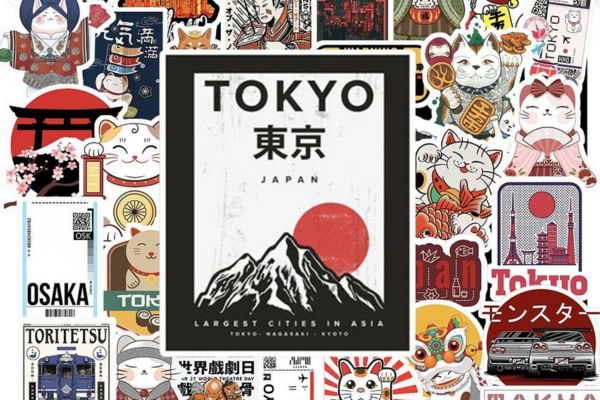 Bộ sticker Nhật Bản đẹp, thiết kế theo yêu cầu