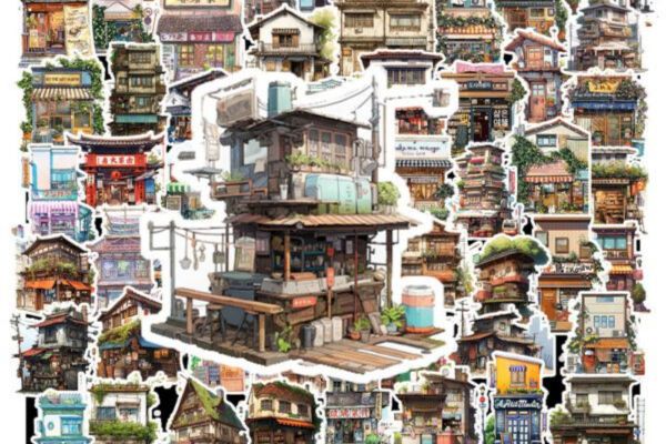 Bộ sticker Nhật Bản đẹp, thiết kế theo yêu cầu