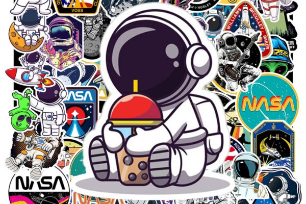 Bộ sticker phi hành gia đẹp, thiết kế theo yêu cầu