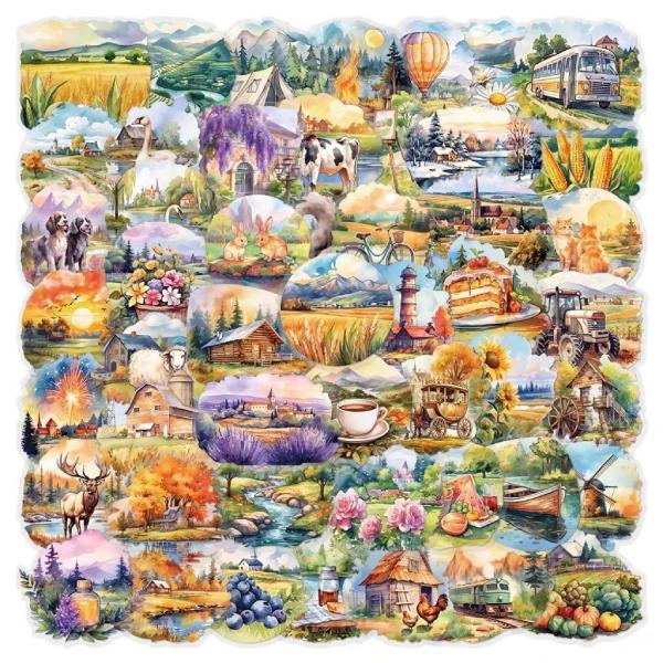 In Hoa Long nhận thiết kế và in ấn bộ sticker phong cảnh chất lượng