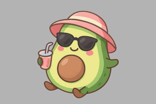 Bộ sticker quả bơ thân thiện