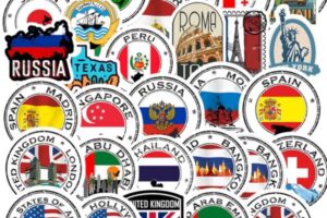 Bộ sticker quốc kỳ đẹp, chất lượng cao