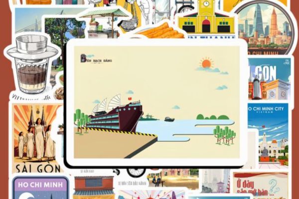 Bộ sticker Sài Gòn đẹp, thiết kế theo yêu cầu