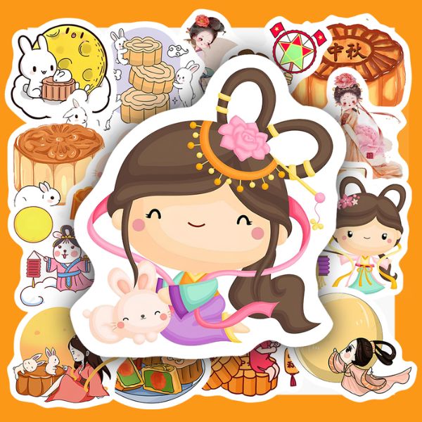 Bộ sticker Trung Thu đẹp, thiết kế theo yêu cầu