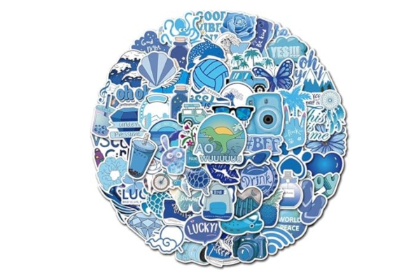 Bộ sticker xanh ngọc màu sắc đẹp mắt