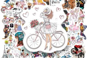 Bộ sticker xe đạp giá rẻ, mẫu đẹp