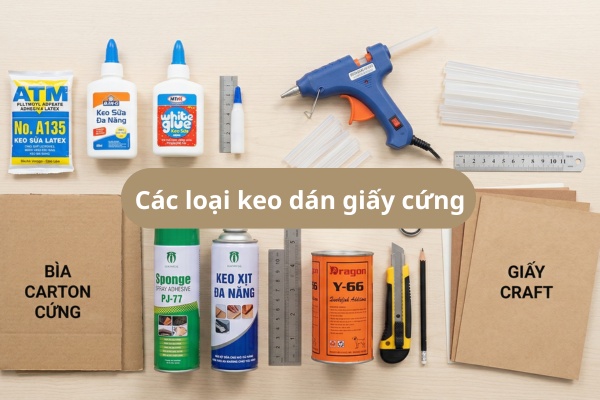 Các loại keo dán giấy cứng phổ biến