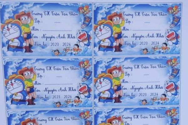 Mẫu nhãn vỏ Doraemon đẹp, giá rẻ