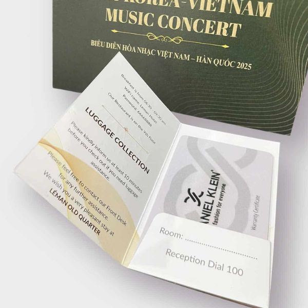 In bìa đựng thẻ từ khách sạn đẹp, chất lượng cao