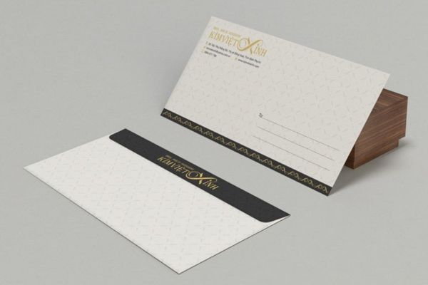 In phong bì nắp vuông đẹp, chất lượng cao