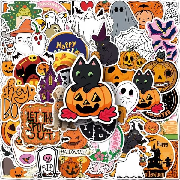 In sticker Halloween đẹp, thiết kế theo yêu cầu